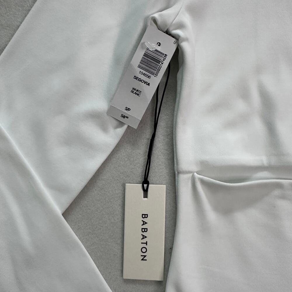Babaton Segovia Cutout Bodysuit White Long Sleeve Aritzia Size S NWT - Picture 6 of 11